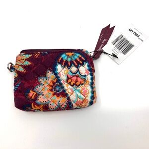 Vera Bradley Coin Purse, Paisley Jamboree, Maroon/Burgundy